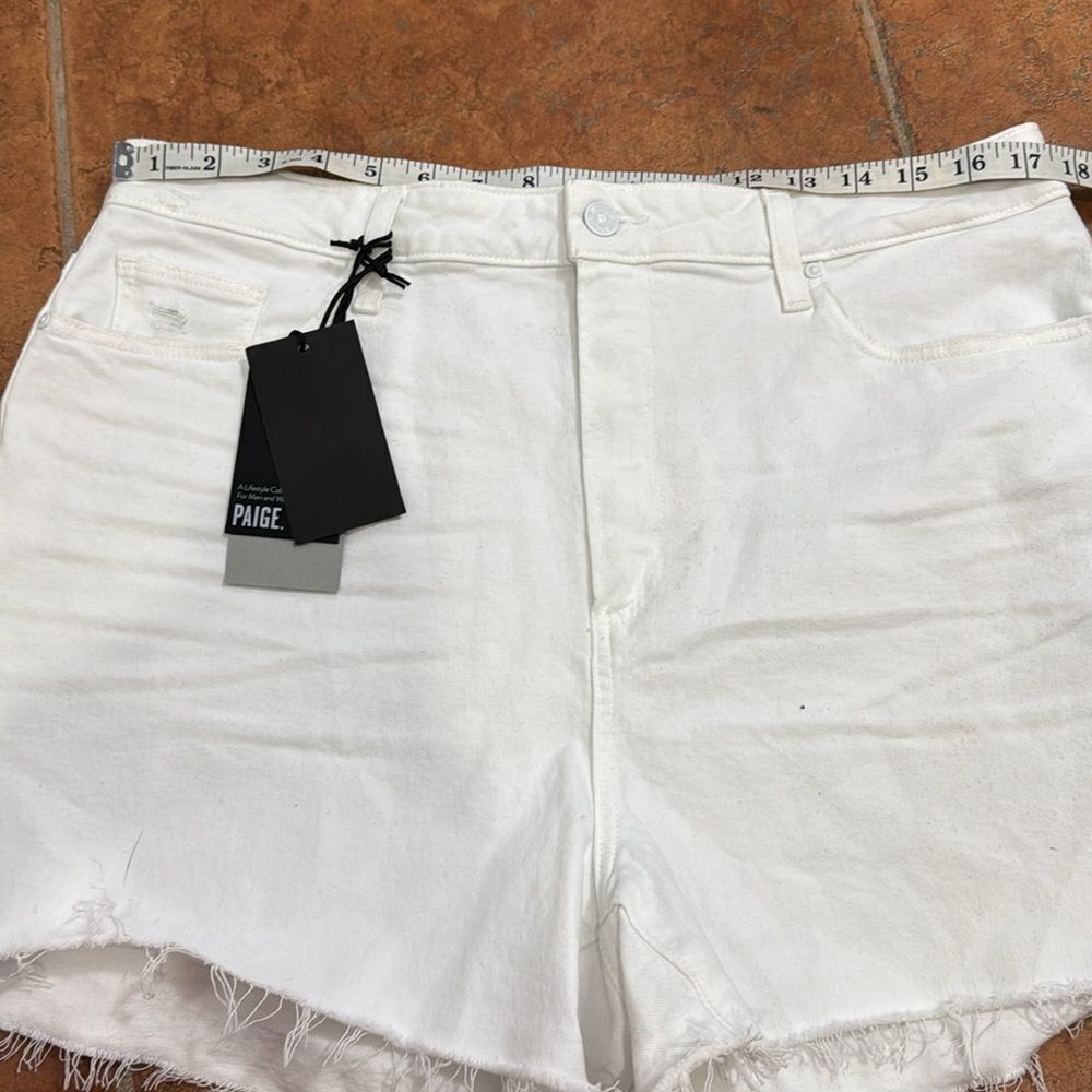 NWT PAIGE Women's Flaunt Ultra High Rise Slightly a Lined Waist Shorts Size 34 - Picture 11 of 11